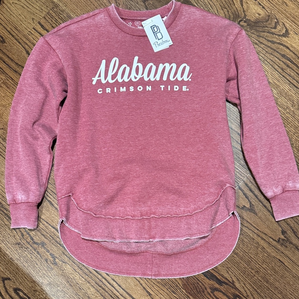 NEW WITH TAGS Pressbox Alabama Crimson Tide Maroon Sweatshirt. Small